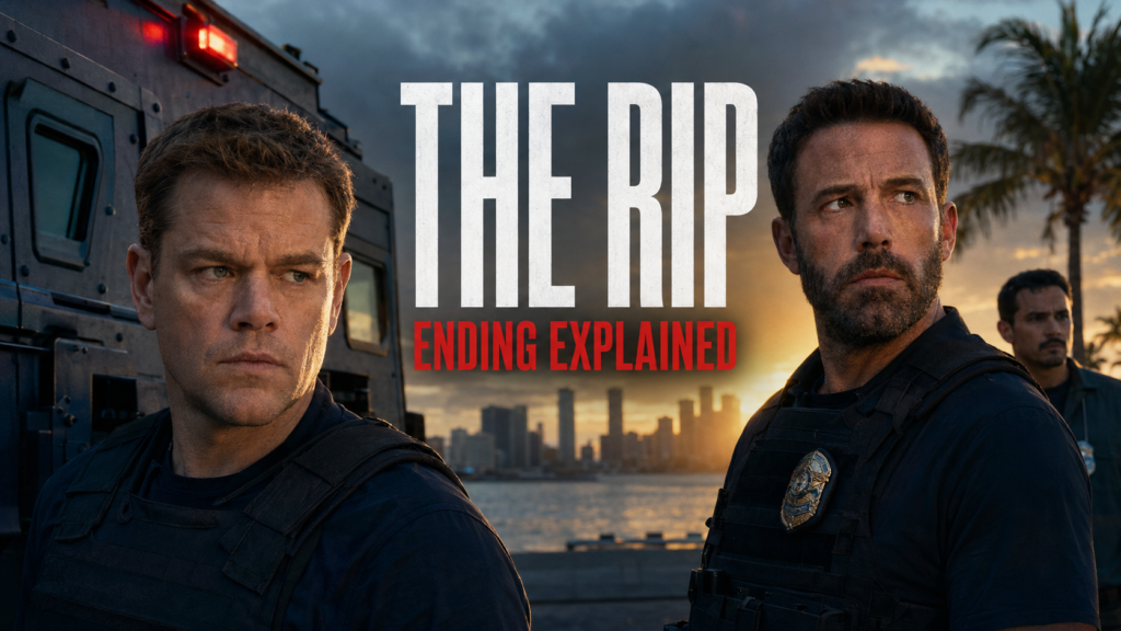 The Rip ending explained featuring Matt Damon and Ben Affleck after the final operation