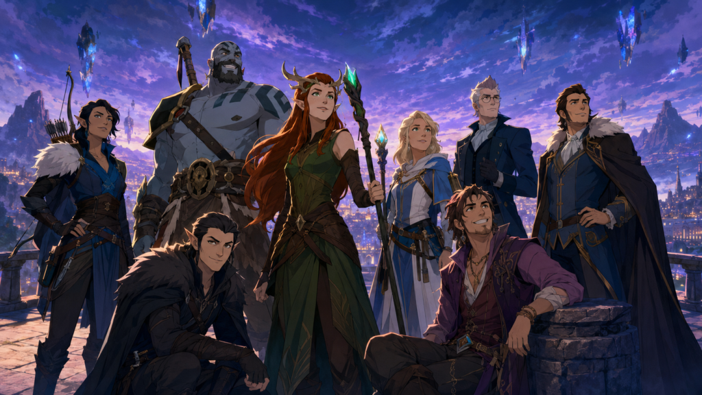 The Legend of Vox Machina Season 4 trending with the heroes reunited above Exandria