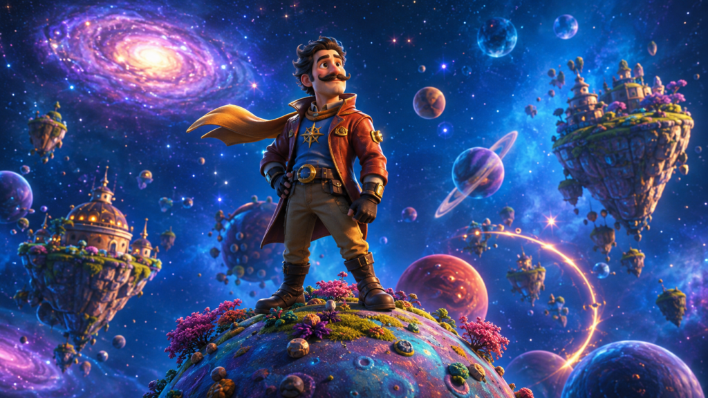The Super Mario Galaxy Movie review featuring a colorful cosmic animated adventure
