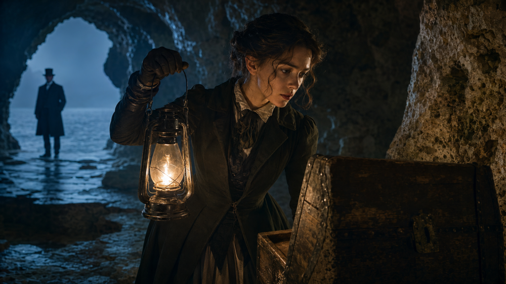Enola Holmes 3 ending explained with a Victorian detective discovering hidden treasure in a Maltese cave