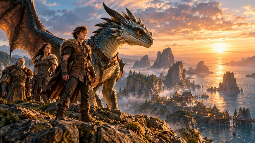 How to Train Your Dragon live-action review represented by an original dragon flight scene