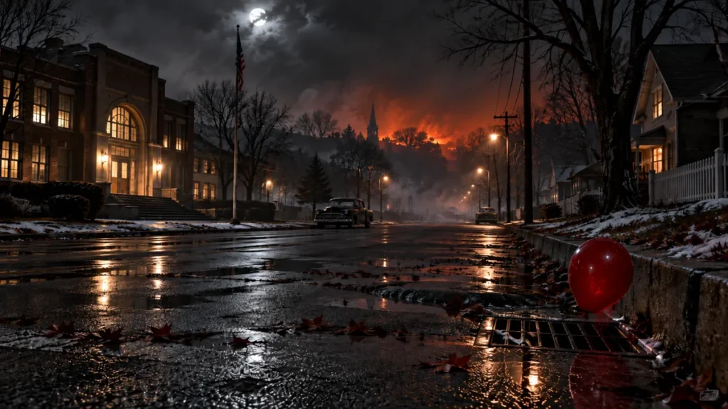 Who dies in Welcome to Derry ending explained with a dark Derry street and red balloon